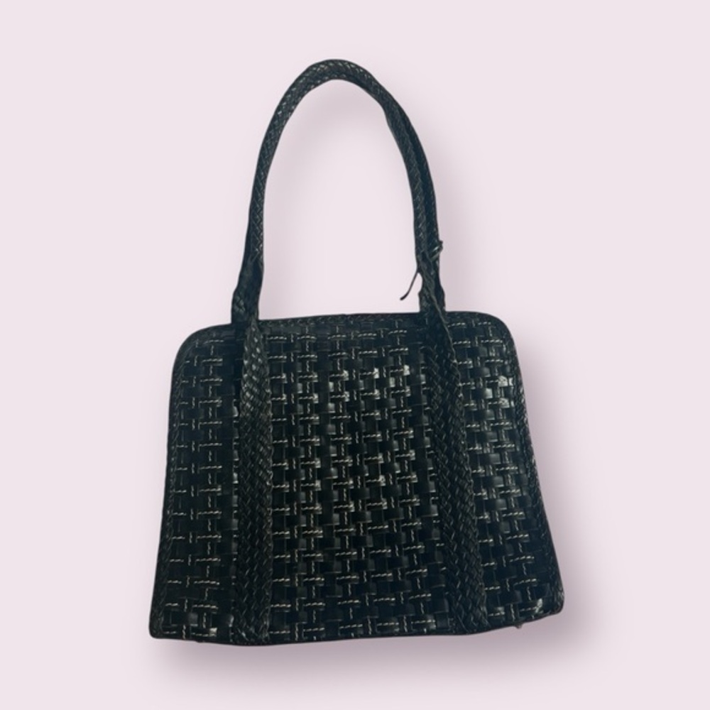 EUC ELLIOT LUCCA Leather Woven Shoulder Bag